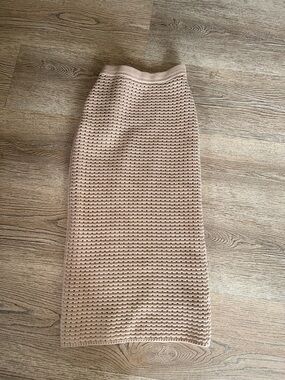 Reformation Blush Textured Knit Pencil Skirt